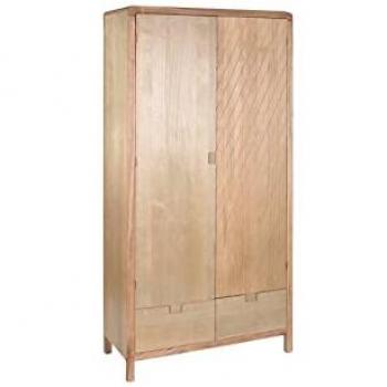 Armadio Guardaroba DKD in MDF e Pino Naturale 90x40x180 cm
