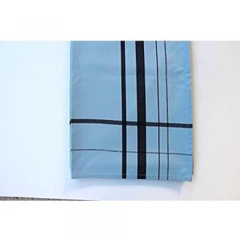 Nappe enduite, Bonifacio, 250x150 cm, Bleu Pierre