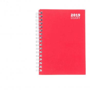 Ryman Red Wiro A6 Diary 2019