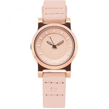Reloj femenino RoSe Gold Champagne con correa de cuero genuino