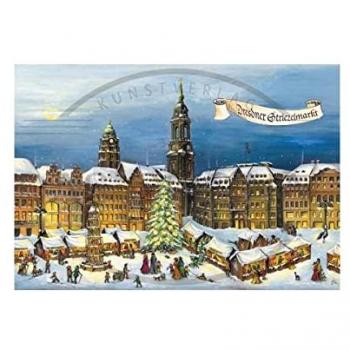 Striezelmarkt Dresda Cartolina