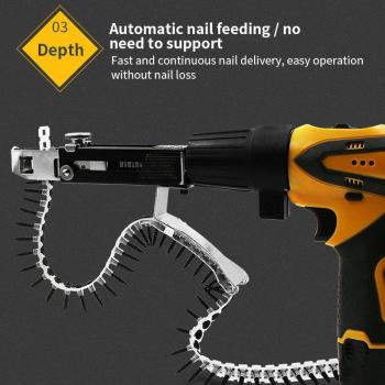 Stainless Steel Woodworking Drill Tool with Screws and Chain Adapter