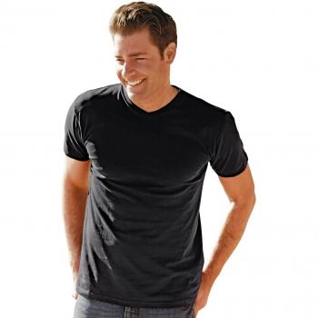 LaritaM Herren‑Tee Schwarz, 2 Stück, Größe 48 – Single Jersey