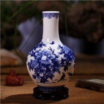 Fine Bone China Peony Decor Vase