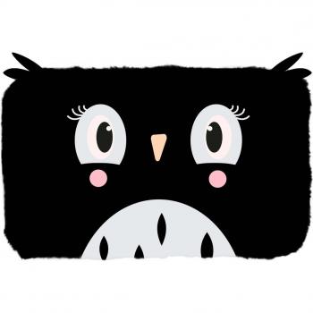 Neceser con Búho Negro en Peluche Draeger