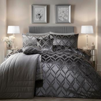 Belfort Slate Grey Duvet Cover and Pillowcase Set