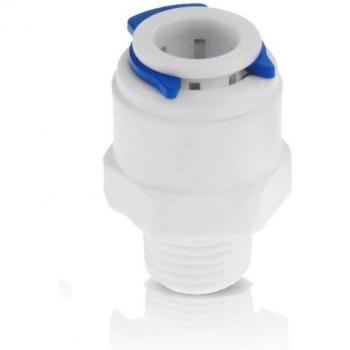 Raccordement filet mâle 1/4″ en un clic pour tuyaux de 1/4″