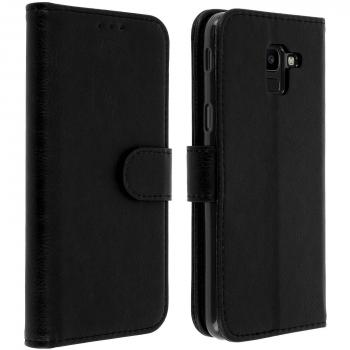 Housse Magique et Portefeuille Galaxy J6 – Avizar – Noir