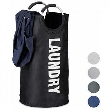 Sacco per Biancheria Rotondo, 60 l, Nero