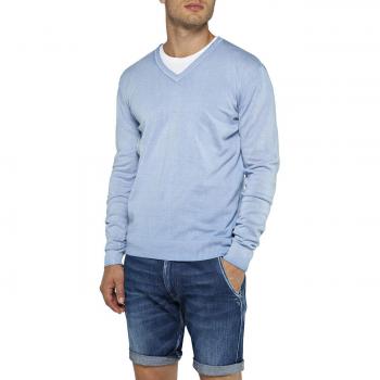Suéter de Hombre Replay, modelo Uk4101.000.g20784a, color Azul (Sky Blue 691), talla X-Large