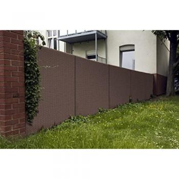 Dynamic24 Polyrattan Sichtschutzmatte 300x100cm braun Wind