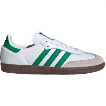 Adidas Originals Samba OG Sneakers, Cloud White/Green, Women's Size 6.5