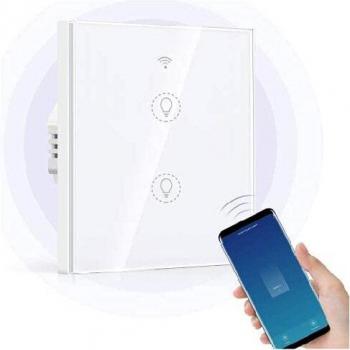WiFi LED Lichtschalter Etersky – 2 Gänge, Touchscreen, App & Timer Steuerung