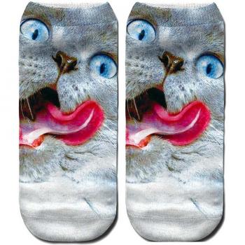 Low Cut Cotton Socks with Cat Paw Print