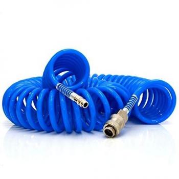 15m Coiled PU Air Hose 1/4 10 Bar