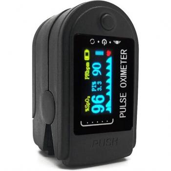 Pulsioxymètre digital OLED – SpO₂, fréquence cardiaque, respiration