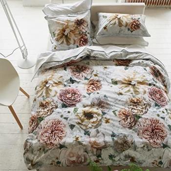 Housse Couette en Percale de Coton Pahari Tubérosité Gris