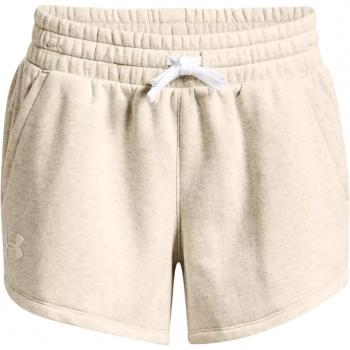 Short beige Under Armour Rival en tissu fleece