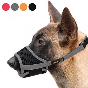 HEELE Black-Gray Dog Muzzle for Medium Dogs
