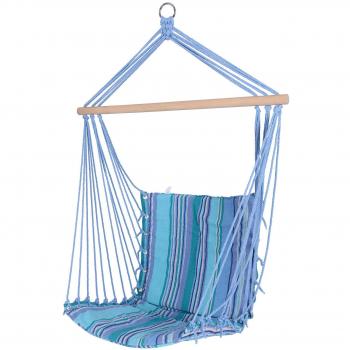 SONGMICS Amaca Sedia a Dondolo in Tessuto da Gita Campeggio Giardino Portatile con Traversa Carico Massimo 200 kg