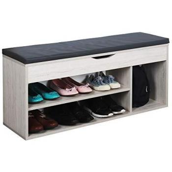 Panca Salvaspazio RICOO 104x49x30, Portascarpe in Rovere Chiaro