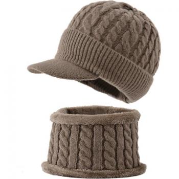 Conjunto de invierno con gorro y bufanda de terciopelo