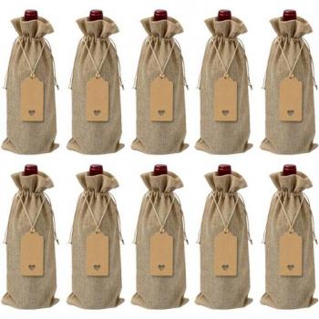15x35cm Jute Wine Bottle Wraps