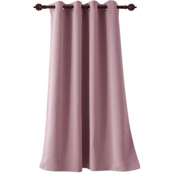 Deconovo Rideaux pour Chambre Fille, 140x180 CM, Rose Pale, Oeillets
