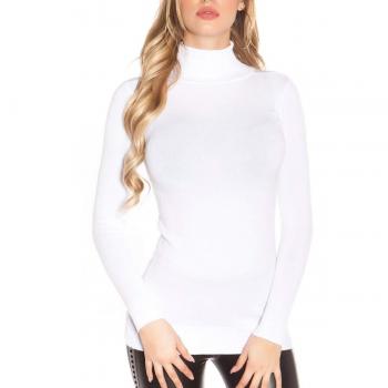 Koucla Basic Feinstrick Rollkragenlangarm Pullover, Größe S