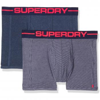 Superdry Herren Boxershorts Sport‑Pack – Dual‑Farbe Marl/Marine Navy