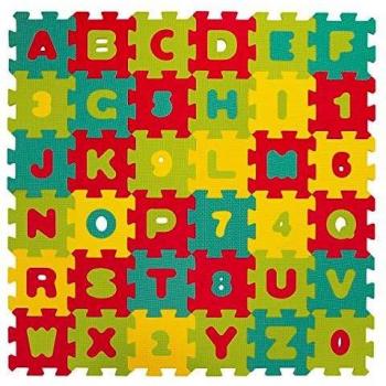 Jouet Educatif pour Enfants à Partir de 10 Mois, Tapis de Sol avec Puzzle Géant Chiffres et Lettres en Mousse, 36 Pièces
