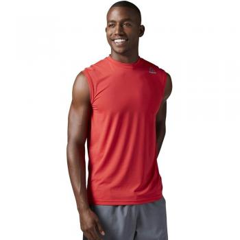 Reebok Wor Activchill Slvls Camiseta de Manga Larga, Hombre, Rojo