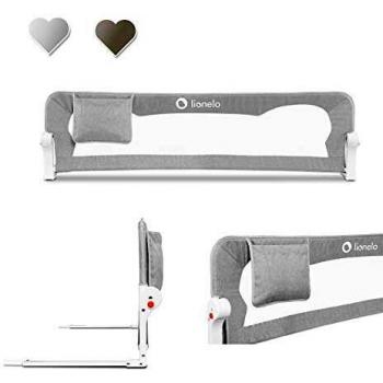 Barrière filetée EVA – Protection de lit bébé, 150 cm, gris foncé