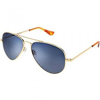Randolph Concorde Spektrum CR166 Unisex Oro 23K/Rosso Metallo Gradient Blu OBI Aviator Occhiali da Sole a Lenti Completamente Incornate