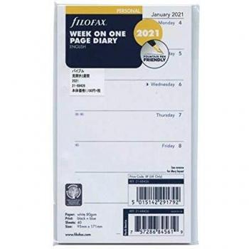 Filofax 2021 Personal Week Organizer – One Page per Day (English)