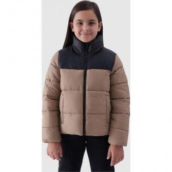 Langarm Kindersteppjacke 4F, Web, Gr. 146, beige