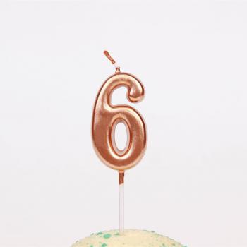 Gâteau Fête Rouge – Chiffres en Or Rose