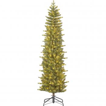 Sapin de Noël artificiel étroit lumineux H215 Vert