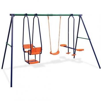 VidaXL Orange Swing Set with 5 Seats for Endless Outdoor Fun