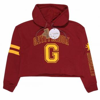 Sudadera corta unisex burdeos Gryffindor de Harry Potter (talla XXL)