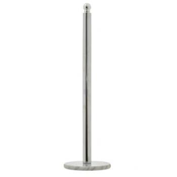 Large Chrome Toilet Roll Holder with Marble Base