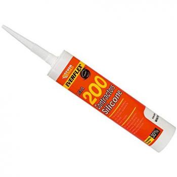 Everbuild 200BR Contractors LMA Silicone Sealant, Brown, 295 ml
