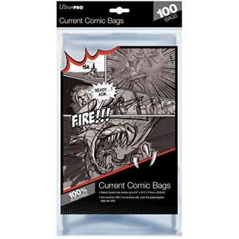 Ultra Pro Current Size Comic Bags 6-7/8 inch x 10-1/2 inch