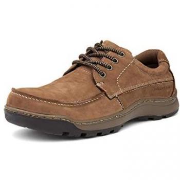 Hush Puppies Men's Tan Nubuck Lace-Up Derby Shoes