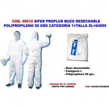 Muta Sifer 50 g polipropilene monouso, taglia XL – 64005