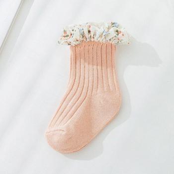 Newborn Flower Ruffle Baby Socks in Comfort Cotton 0-3T