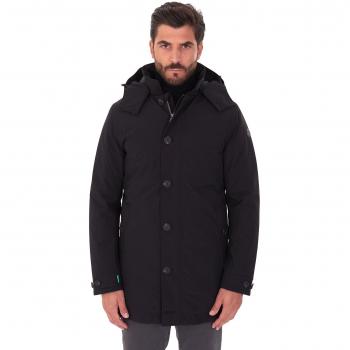 Men's High Neck Hooded Trench Coat