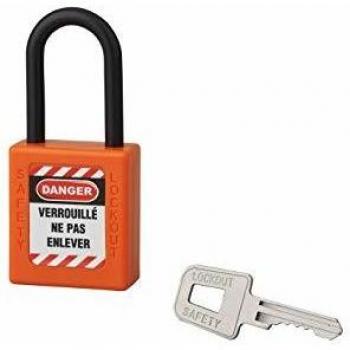 Thirard Lucchetto 40 mm nylon arco 6 × 38 mm arancione – Lockout Tagout LOTO