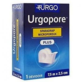 Sparadrap microporeux URGOPORE 7,5mx2,5cm, hypoallergénique