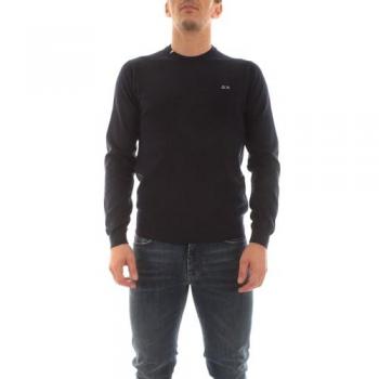 Maglione blu scuro SUN68 misto lana uomo